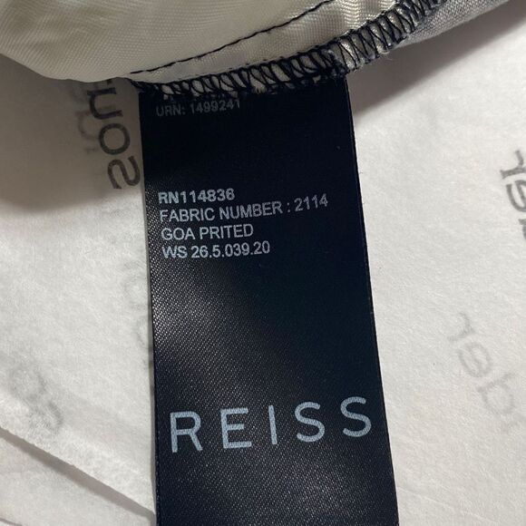 Reiss Nineteen Seventy One Goa High Tapered Pants Modern Lyocell Printed Multi S - Picture 12 of 13